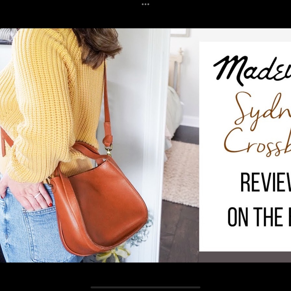 Madewell Sydney Satchel Crossbody Leather Bag Burnished Caramel - Picture 8 of 9